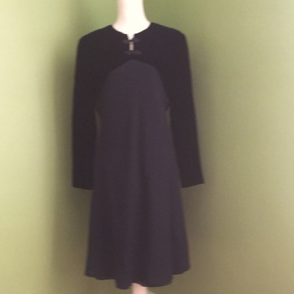 ARMOLD SCASSI BLACK & NAVY COCKTAIL DRESS - Picture 1 of 9